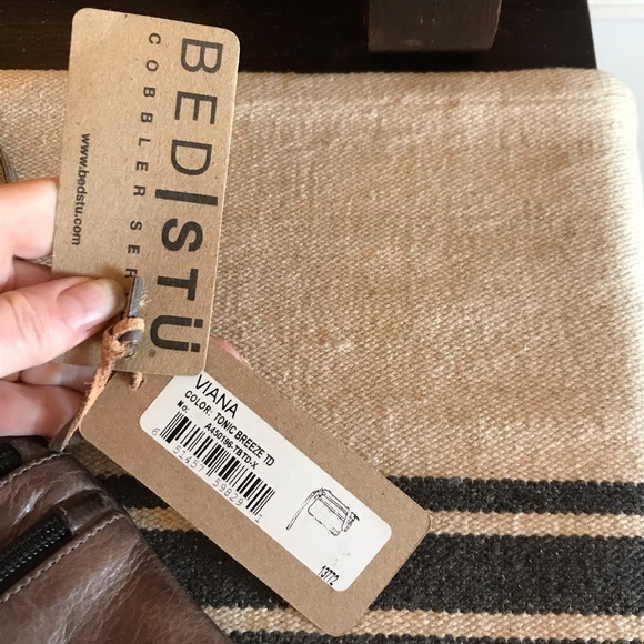 NWT Bed Stu Leather Viana Crossbody Belt Bag Wristlet Tonic Breeze MSRP $180 - Picture 3 of 16